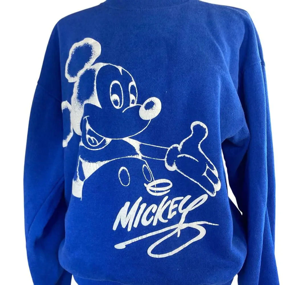 Vintage 90s Disney Mickey Mouse Sweatshirt Large - Picture 7 of 16